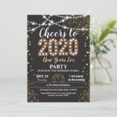 2020 nieuwe jaren voor het feest van de zwarte en  kaart (Staand voorkant)