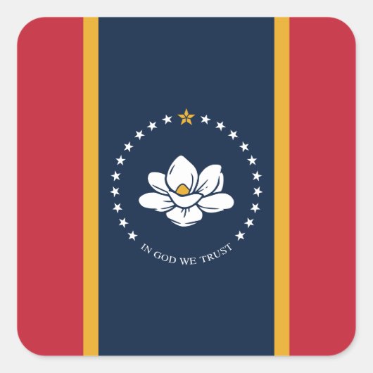 2020 nieuwe Mississippi in God Wij vertrouwen staa Vierkante Sticker (Voorkant)