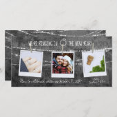 2020 Nieuwjaars Uitnodiging Rustieke Sla de Datum (Voorkant / Achterkant)