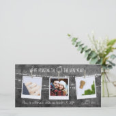 2020 Nieuwjaars Uitnodiging Rustieke Sla de Datum (Staand voorkant)