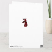 2020 Oh Deer Buffalo Plaid Snowflake Photo Kaart (Achterkant)