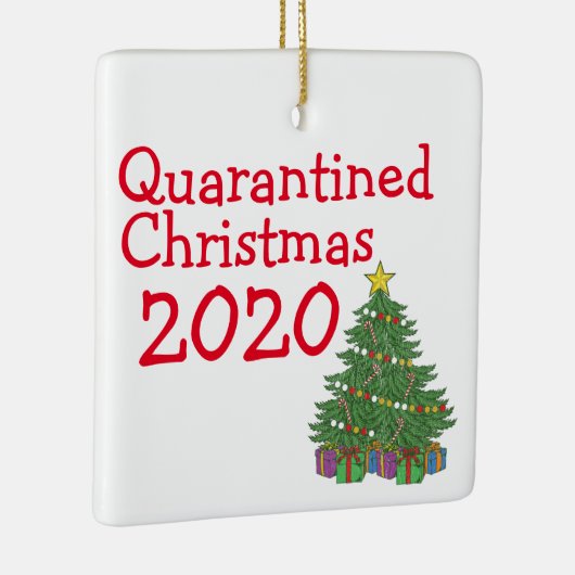 2020 Ornament met kerstbomen met Quarantined (Rechts)