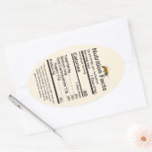 2020 Ovale Bijenhoning Voedingsfeiten Label Geel (Envelop)