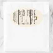 2020 Ovale Bijenhoning Voedingsfeiten Label Geel (Tas)