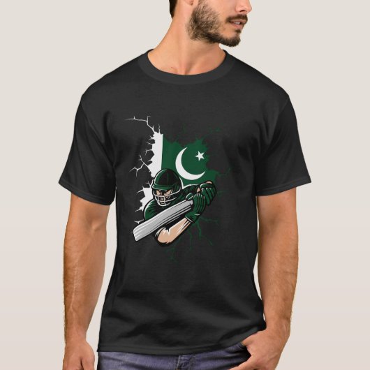 2020 Pakistan Cricket Jersey voor Pakistaanse Cric T-shirt (Voorkant)