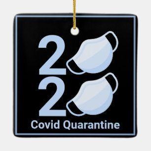 2020 Pandemisch gezichtsmasker Kerstmis Nieuwjaar  Keramisch Ornament