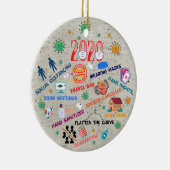 2020 pandemisch kerstkeramisch Ornament (Rechts)
