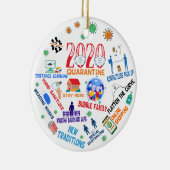 2020 pandemische kerst keramisch ornament (Rechts)