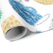 2020 Patroon Covid Waterverf Gezichtsmasker Cadeaupapier (Rol Hoek)