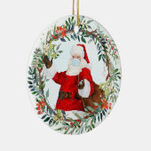 2020 per jaar om de Kerstman met gezichtsmasker te Keramisch Ornament (Rechts)