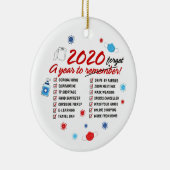 2020 per jaar om quarantaine te vergeten keramisch ornament (Rechts)