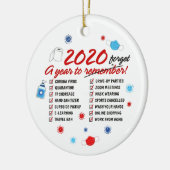 2020 per jaar om quarantaine te vergeten keramisch ornament (Links)
