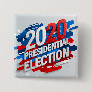 2020 Presidentiële verkiezingen Vierkante Button 5,1 Cm