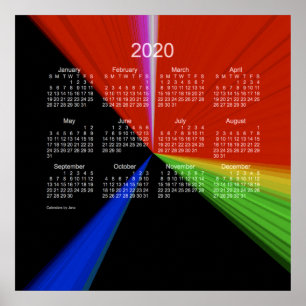 2020 Primaire Punt Muurkalender door Janz Print