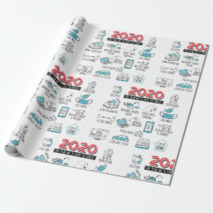 2020 Quarantaine Activiteiten Herdenkings Cadeaupapier