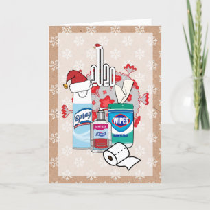 2020 Quarantaine Kerst Essentials Funny Gevouwen Feestdagen Kaart