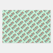 2020 quarantaine - kerstrendiertrio set 3 gift inpakpapier vel (Voorkant)