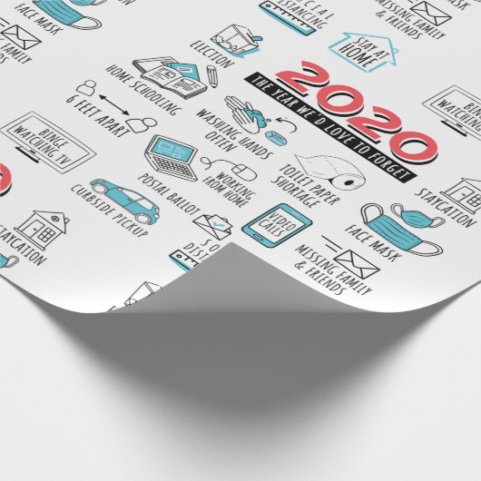 2020 Quarantine Activities Herdenking Cadeaupapier (Hoek)