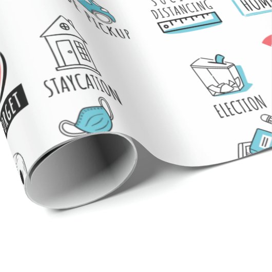 2020 Quarantine Activities Herdenking Cadeaupapier (Rol Hoek)