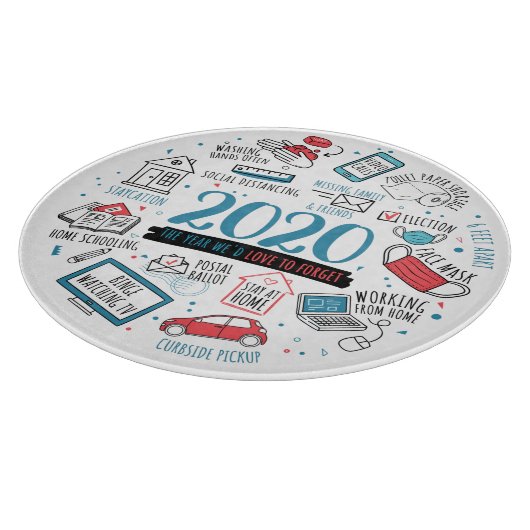 2020 Quarantine Activities Herdenking Gift Snijplank (Hoek)