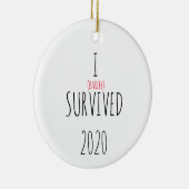 2020 Quarantine-kerstversiering Keramisch Ornament (Rechts)