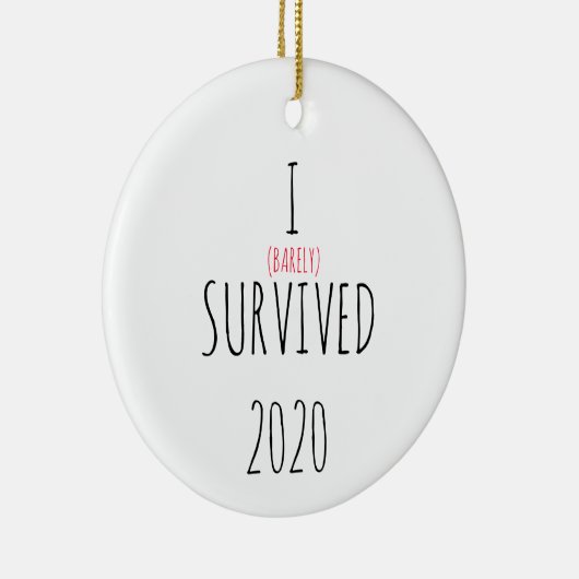 2020 Quarantine-kerstversiering Keramisch Ornament (Rechts)