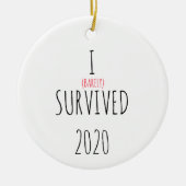 2020 Quarantine-kerstversiering Keramisch Ornament (Voorkant)