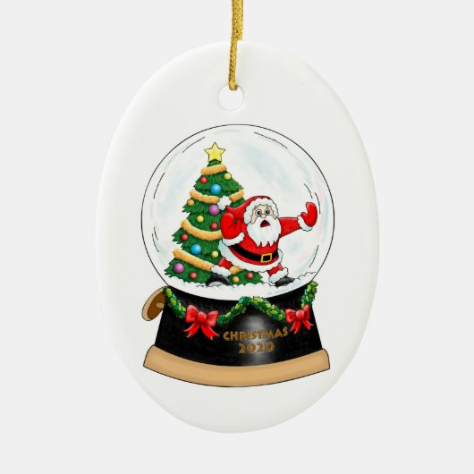 2020 Quarantine-kerstversiering Keramisch Ornament (Voorkant)