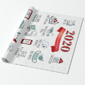 2020 Quarantine Lockdown Activity List, Kerstmis Cadeaupapier (Uitgerold)