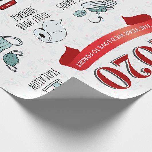 2020 Quarantine Lockdown Activity List, Kerstmis Cadeaupapier (Hoek)