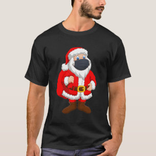2020 Quarantine Santa in Face Mask voor Kerstmis T-shirt