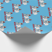 2020 Quarantine Toilet Paper Merry KerstBlue Cadeaupapier (Hoek)