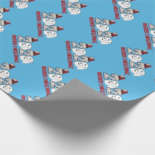 2020 Quarantine Toilet Paper Merry KerstBlue Cadeaupapier (Hoek)