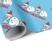 2020 Quarantine Toilet Paper Merry KerstBlue Cadeaupapier (Rol Hoek)