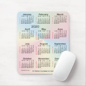 2020 Rainbow 52-weekagenda voor grote afdrukken va Muismat (Met muis)