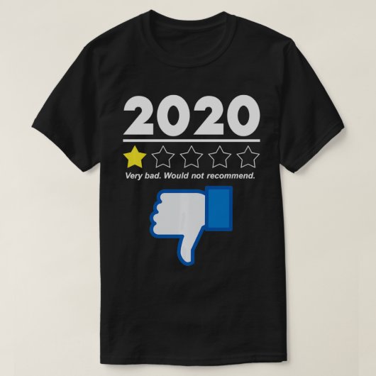 2020 Review Very Bad Would Not Recommend 1 Star Ra T-shirt (Design voorkant)