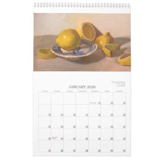 2020: schilderijen van Sarah Sedwick Kalender (Jan 2026)
