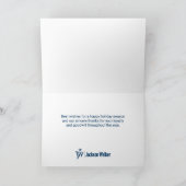 2020 Seizoen Groeten Vakantie Kaart | Blauw (Binnen)