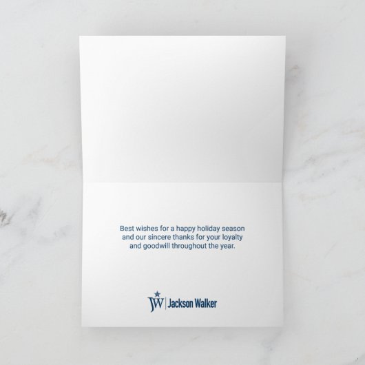 2020 Seizoen Groeten Vakantie Kaart | Blauw (Binnen)