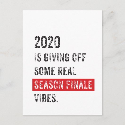 2020 Seizoenseizoen finale pandemisch Briefkaart (Voorkant)