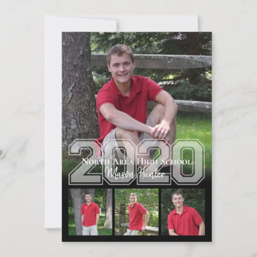 2020 Senior Memories Varsity Quad Foto Afstuderen Kaart (Voorkant)