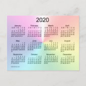 2020 Shimmer Mini Calendar van Janz Briefkaart (Voorkant)
