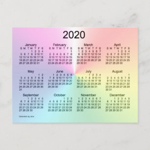 2020 Shimmer Mini Kalender van Janz Briefkaart