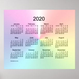 2020 Shimmer Wandkalender van Janz Print