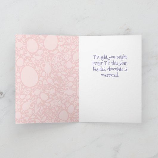 2020 Snellere mand TP, Chocolade wordt overschatte Kaart (Binnen)