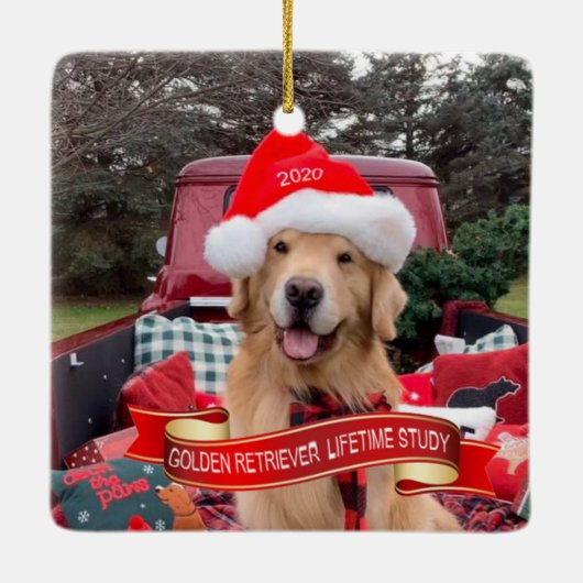 2020 Square Ceramic Ornament (Achterkant)