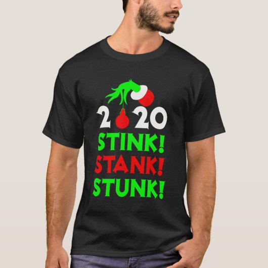 2020 Stink Stank Stunk Kerst Pyjama T-shirt (Voorkant)