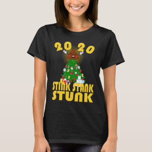 2020 Stink Stunk Stunk Poop met kerstbomen T-shirt