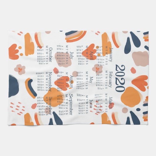 2020 Tea Towel Calendar | Keukendecor Theedoek (Horizontaal)