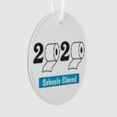 2020 Toilet Paper Schools Einde jaar Ornament (voorkant)